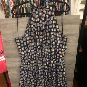EUC High Collar Neck House Dress